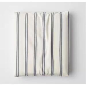 The Company Store Narrow Stripe Navy 100% Cotton Percale  Fitted Sheet, Twin